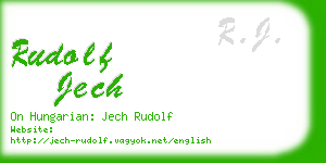 rudolf jech business card